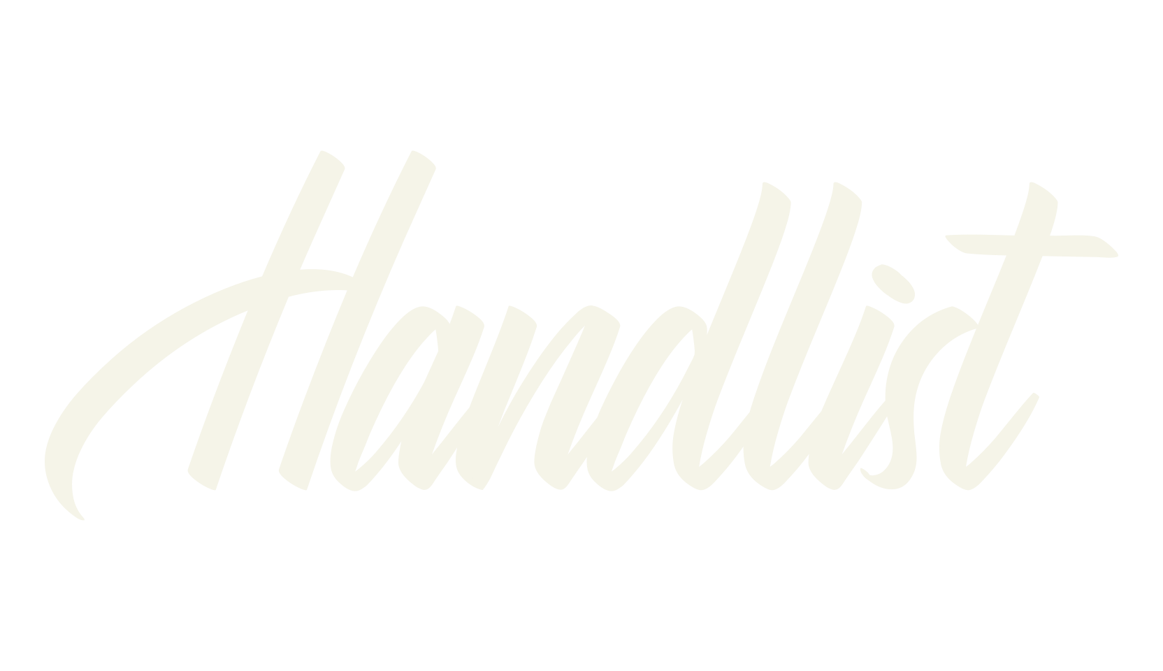 Handlist, logo font preview