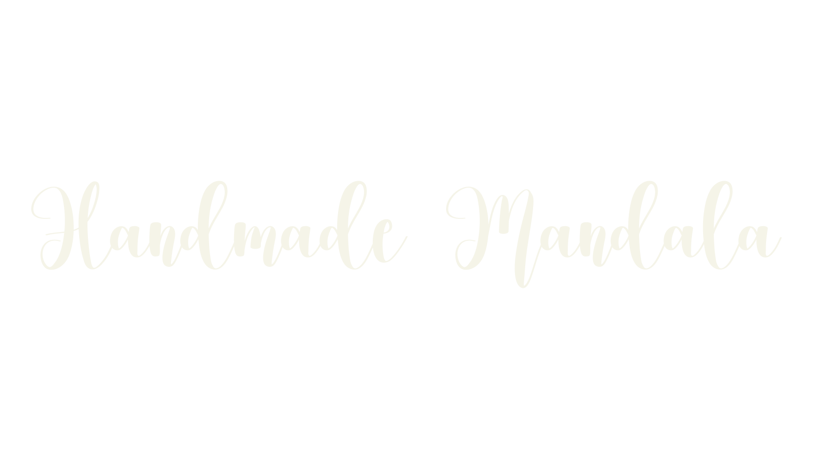 Handmade Mandala, cursive font preview