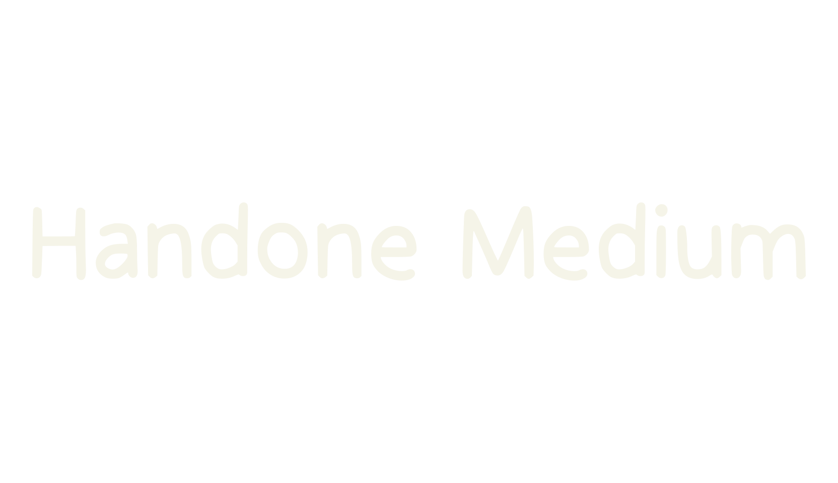 Handone Medium, handwriting font preview