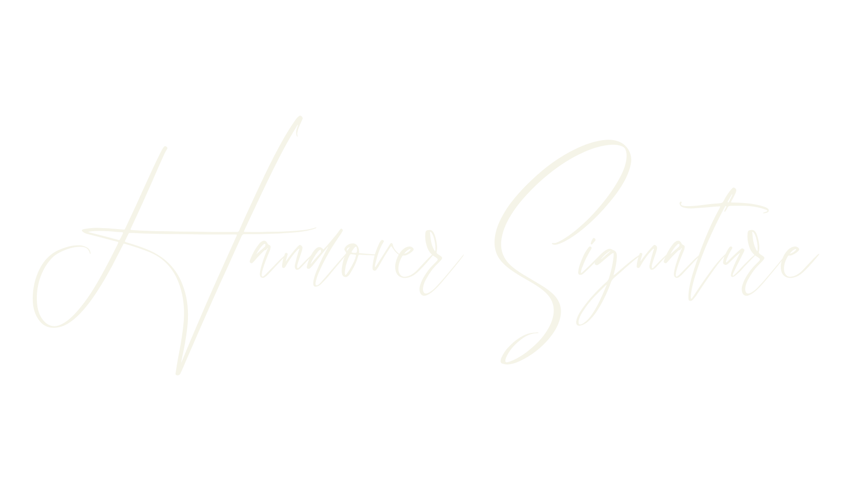 Handover Signature, signature font preview