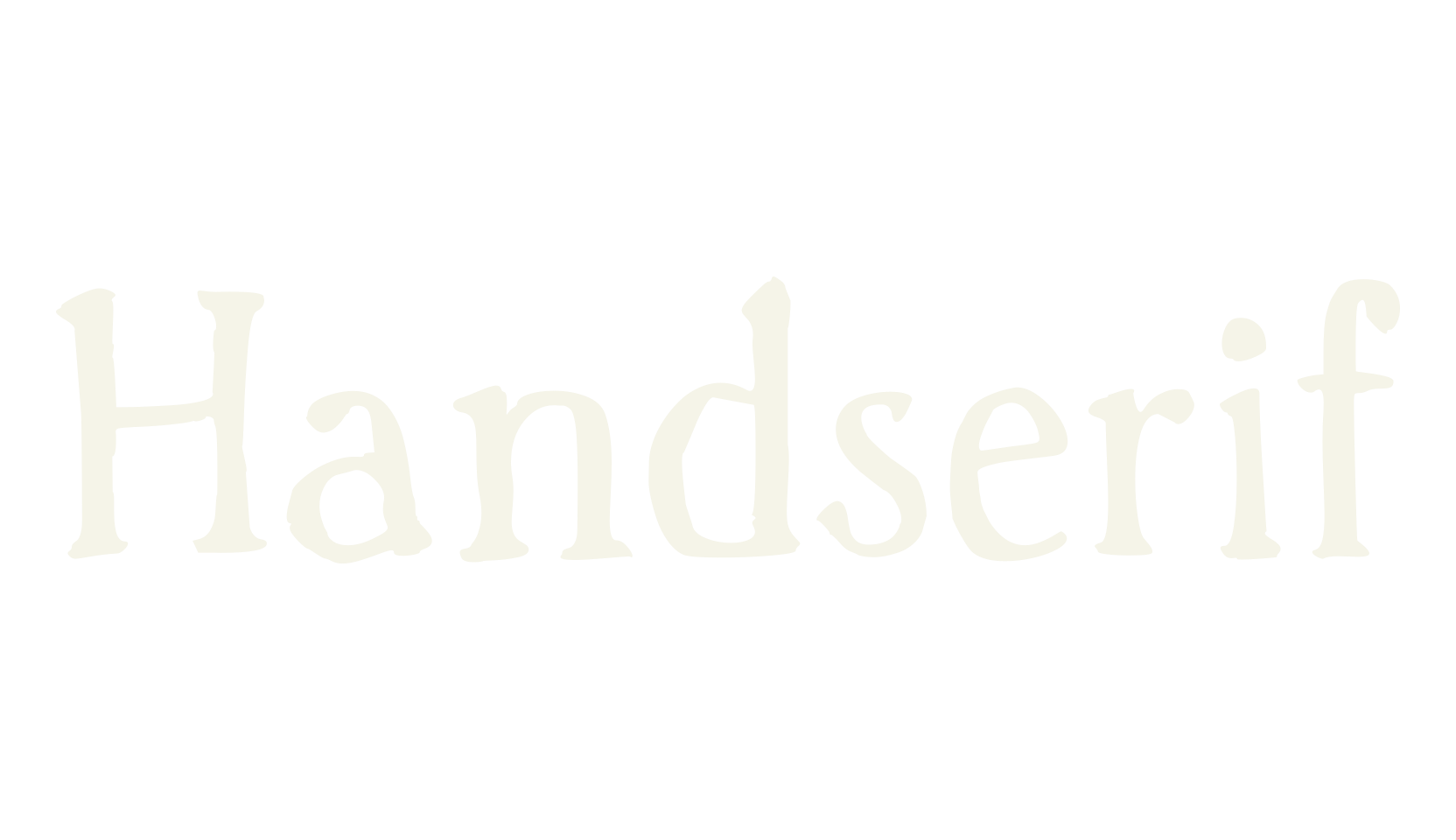 Handserif, serif font preview