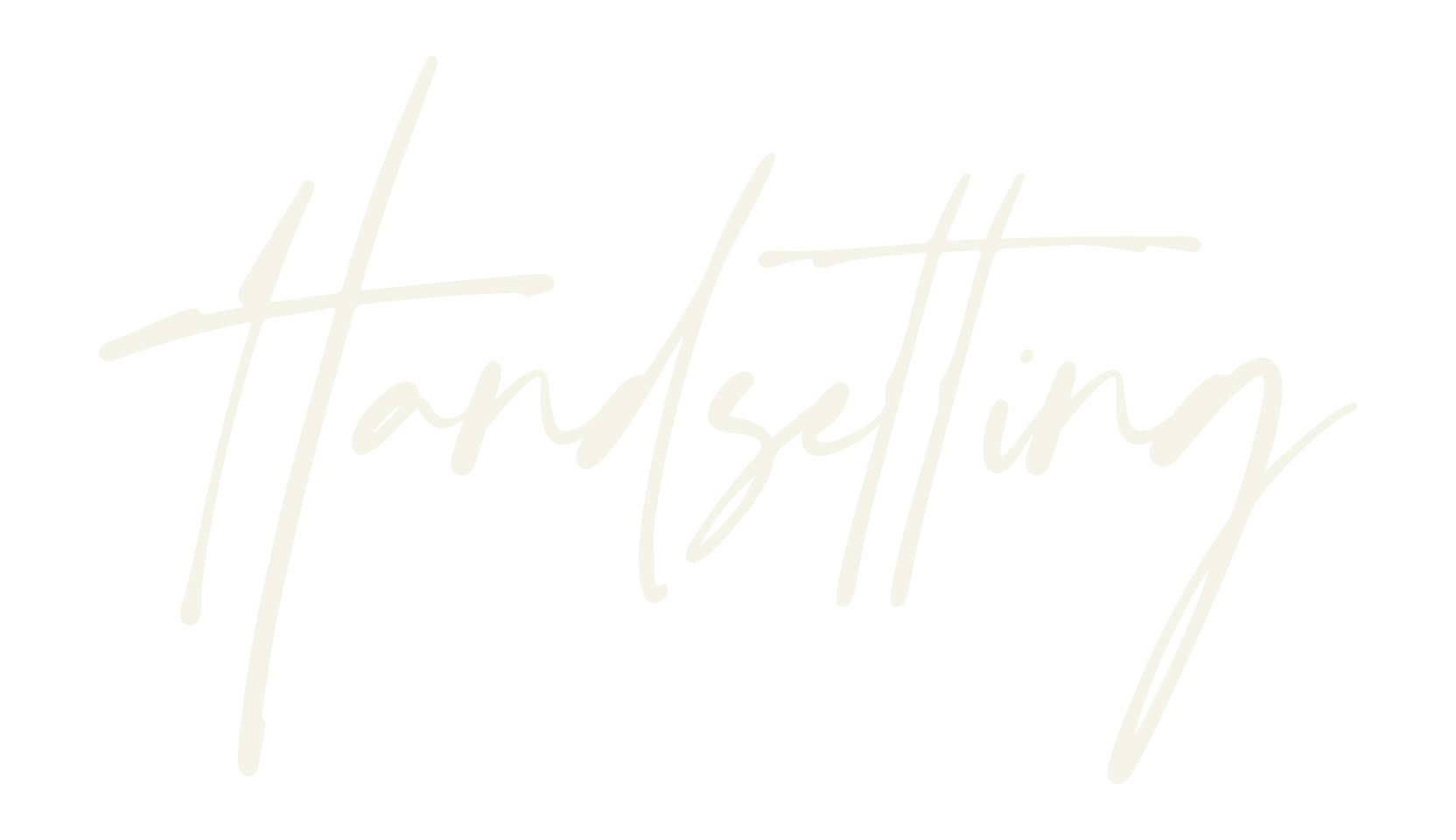 Handsetting, calligraphy font preview