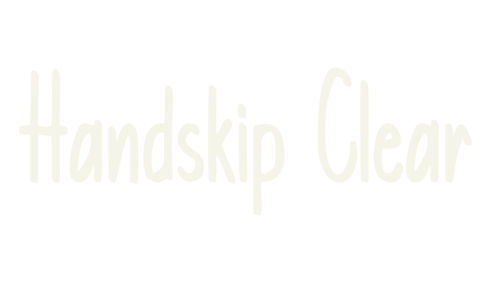 Handskip Clear, handwriting font preview