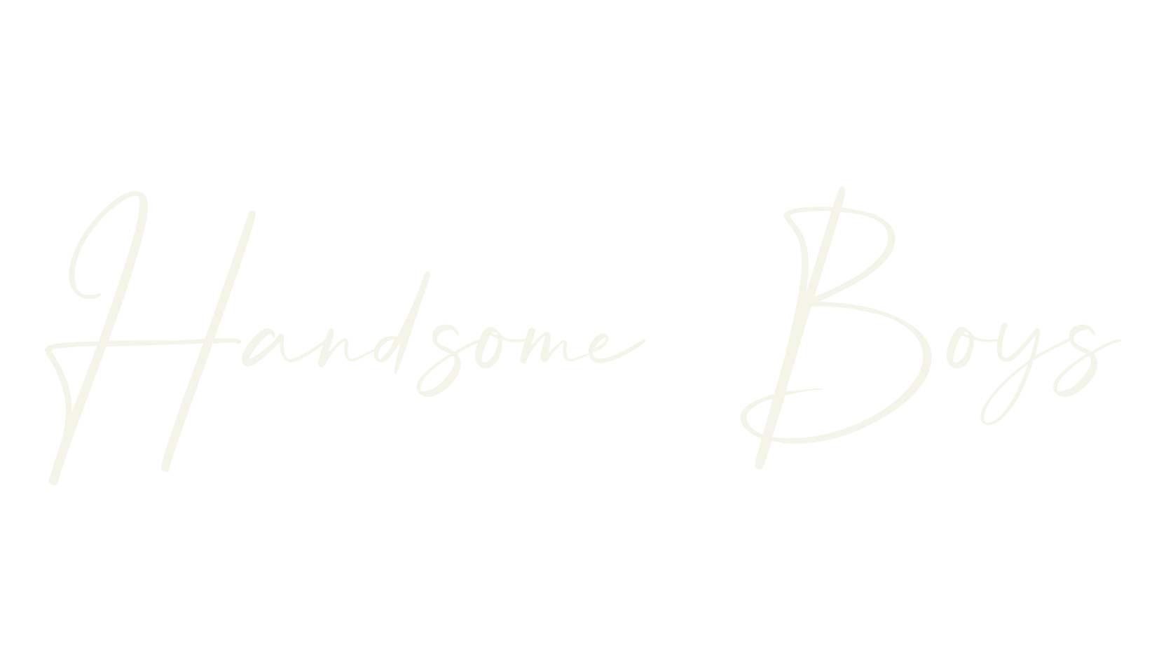 Handsome Boys, cursive font preview