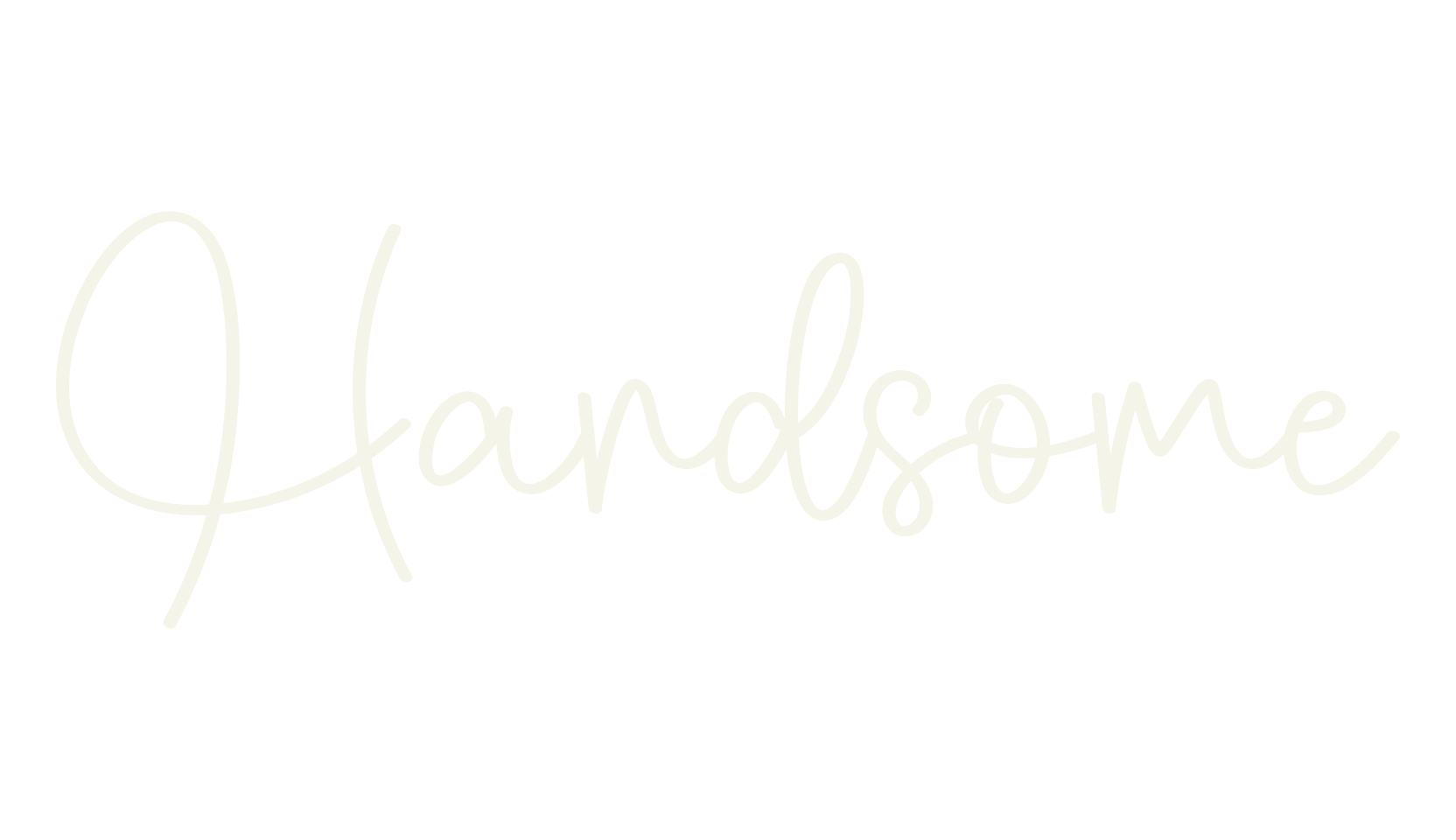 Handsome, calligraphy font preview