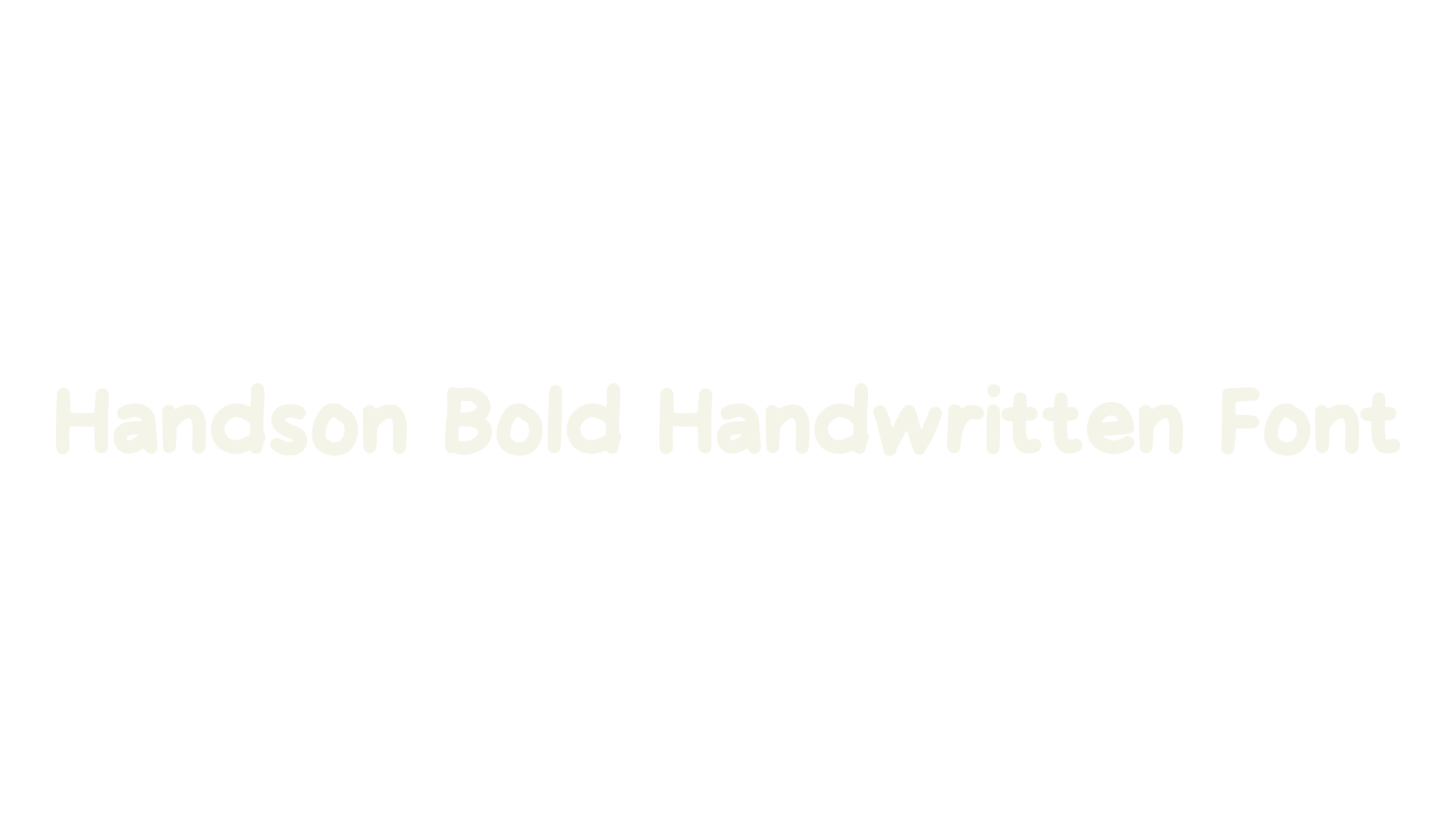 Handson Bold Handwritten Font, handwriting font preview