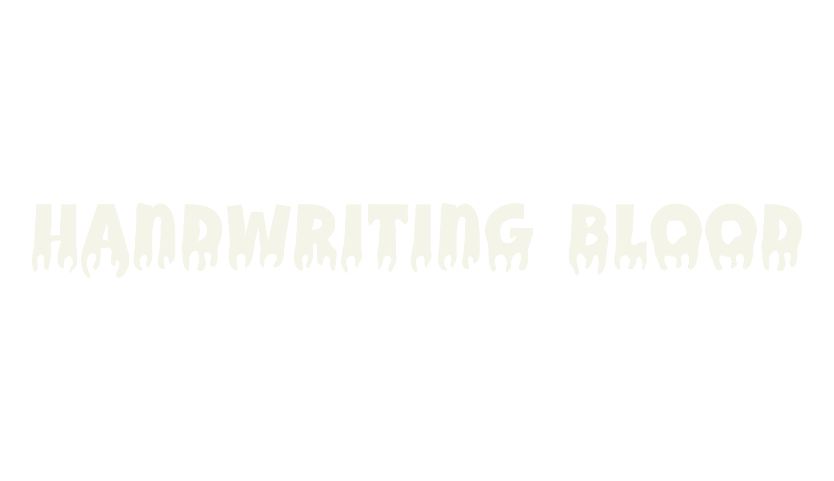 Handwriting Blood, blood font preview