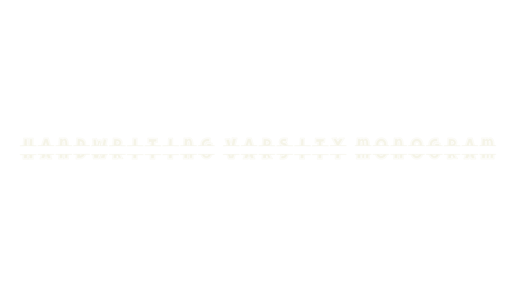 Handwriting Varsity Monogram, varsity font preview