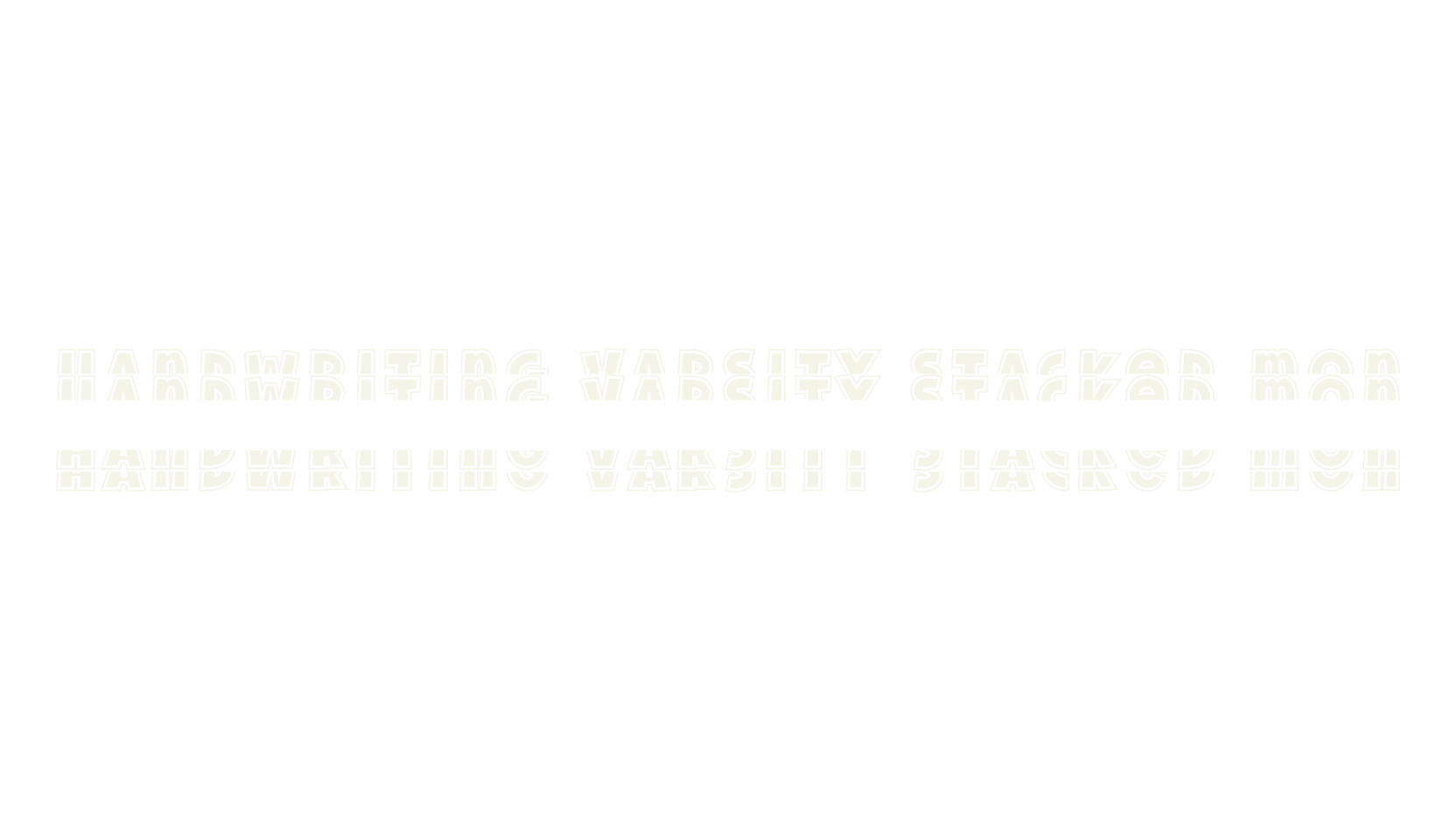 Handwriting Varsity Stacked Mon, cat font preview