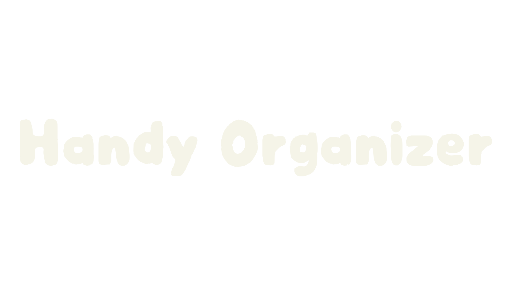 Handy Organizer, handwritten font preview