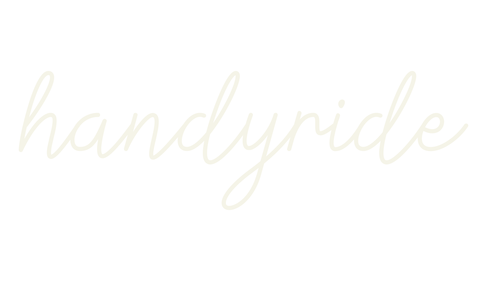 handyride, cursive font preview