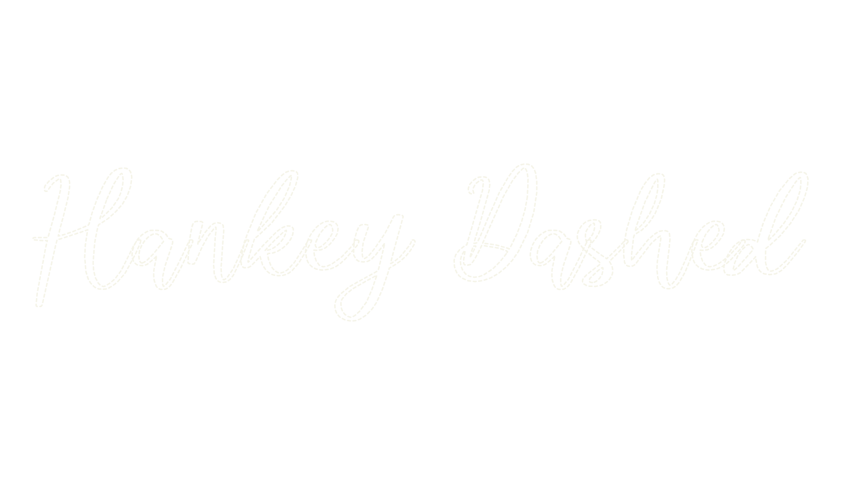 Hankey Dashed, fashion script font preview