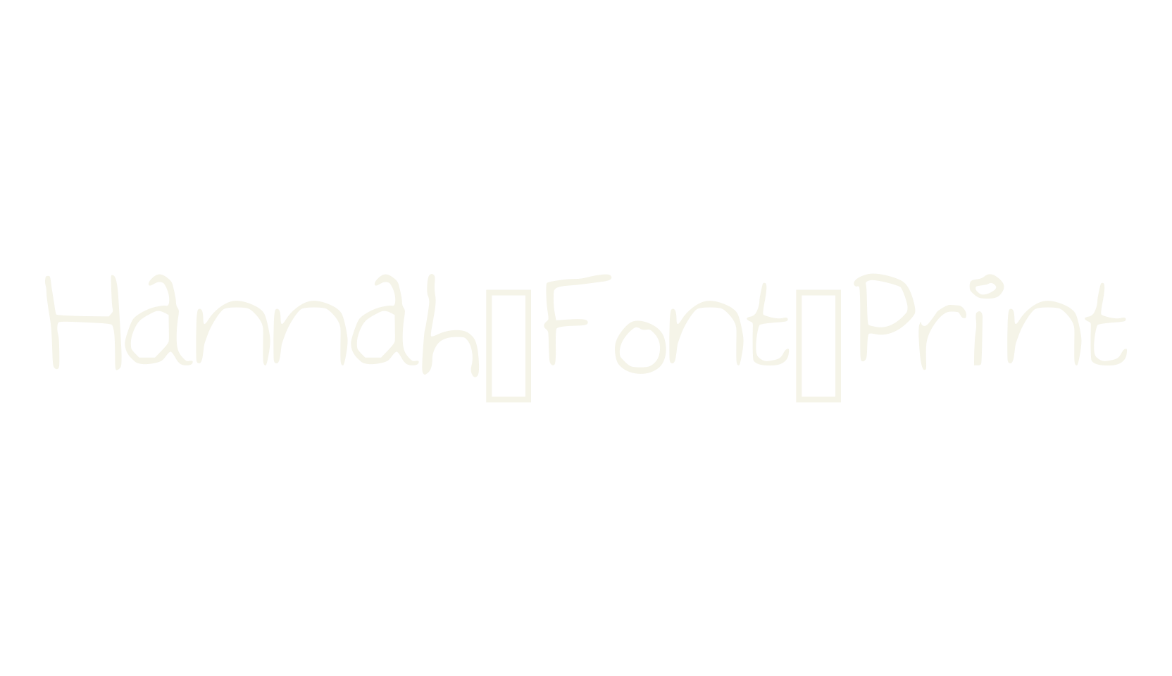 Hannah_Font_Print, display font preview