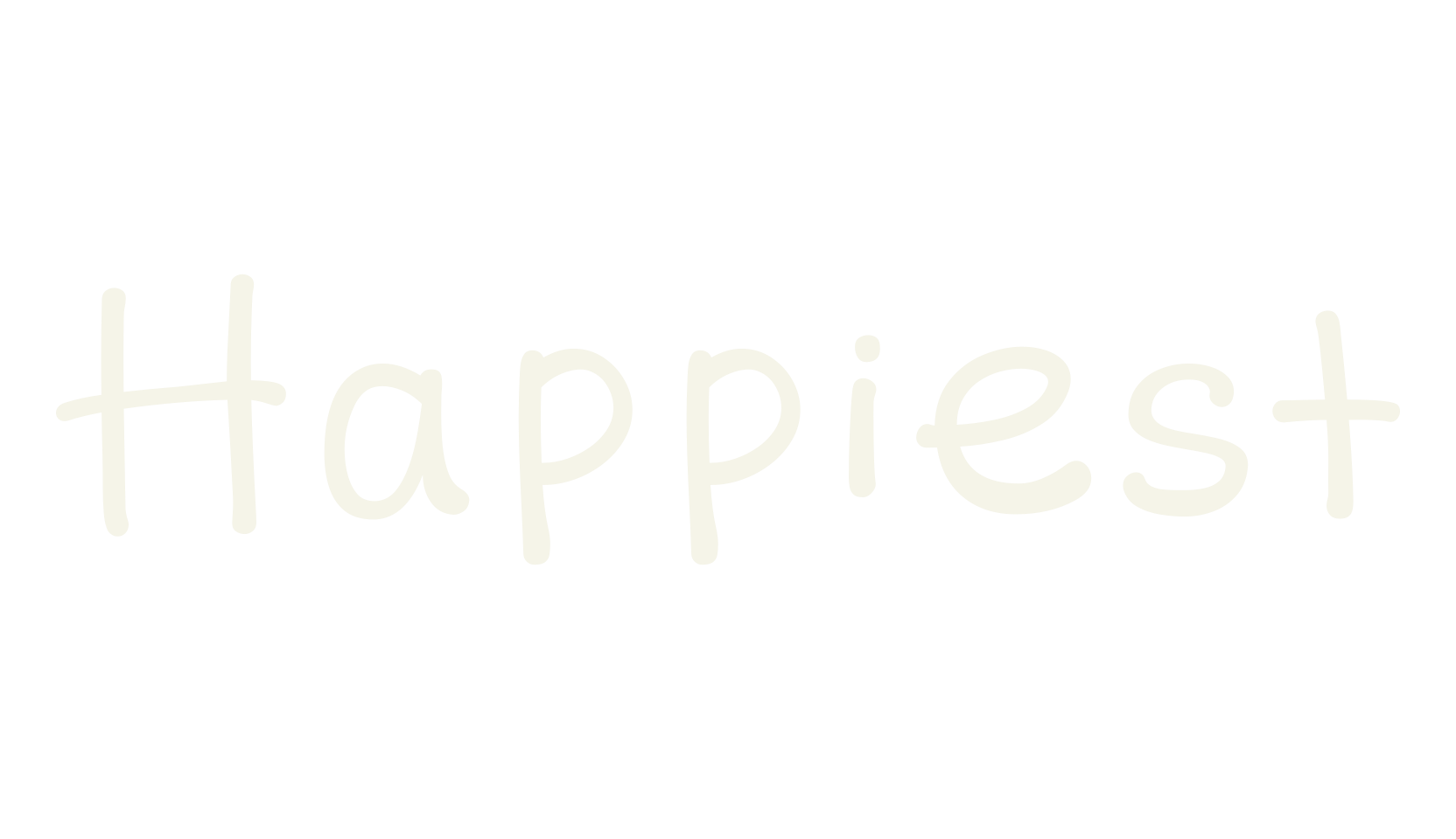 Happiest, handwriting font preview