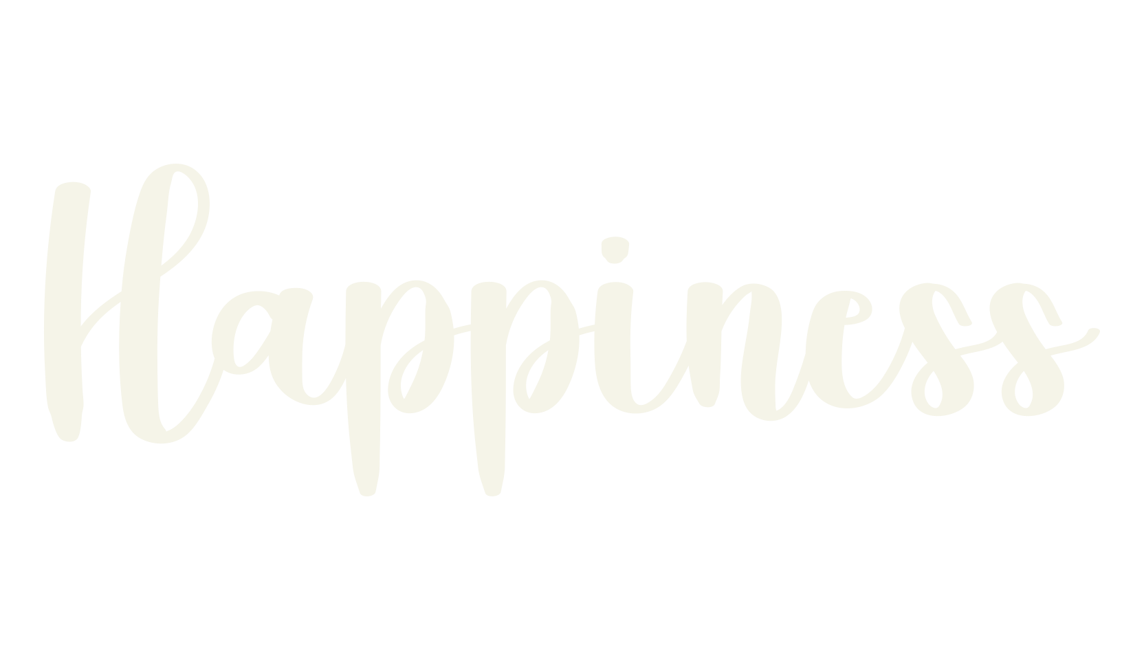 Happiness, cursive font preview