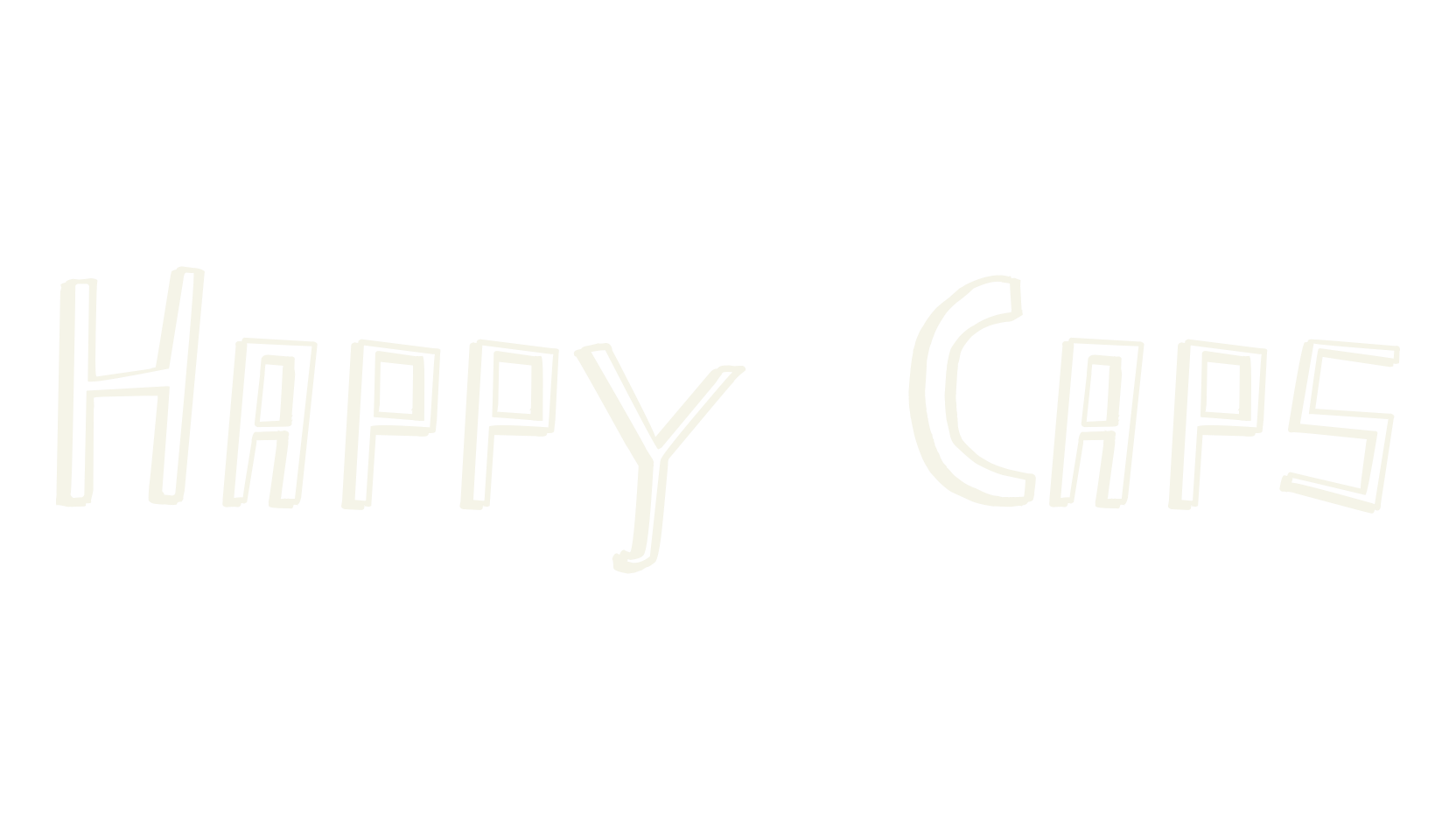 Happy Caps, shadow font preview