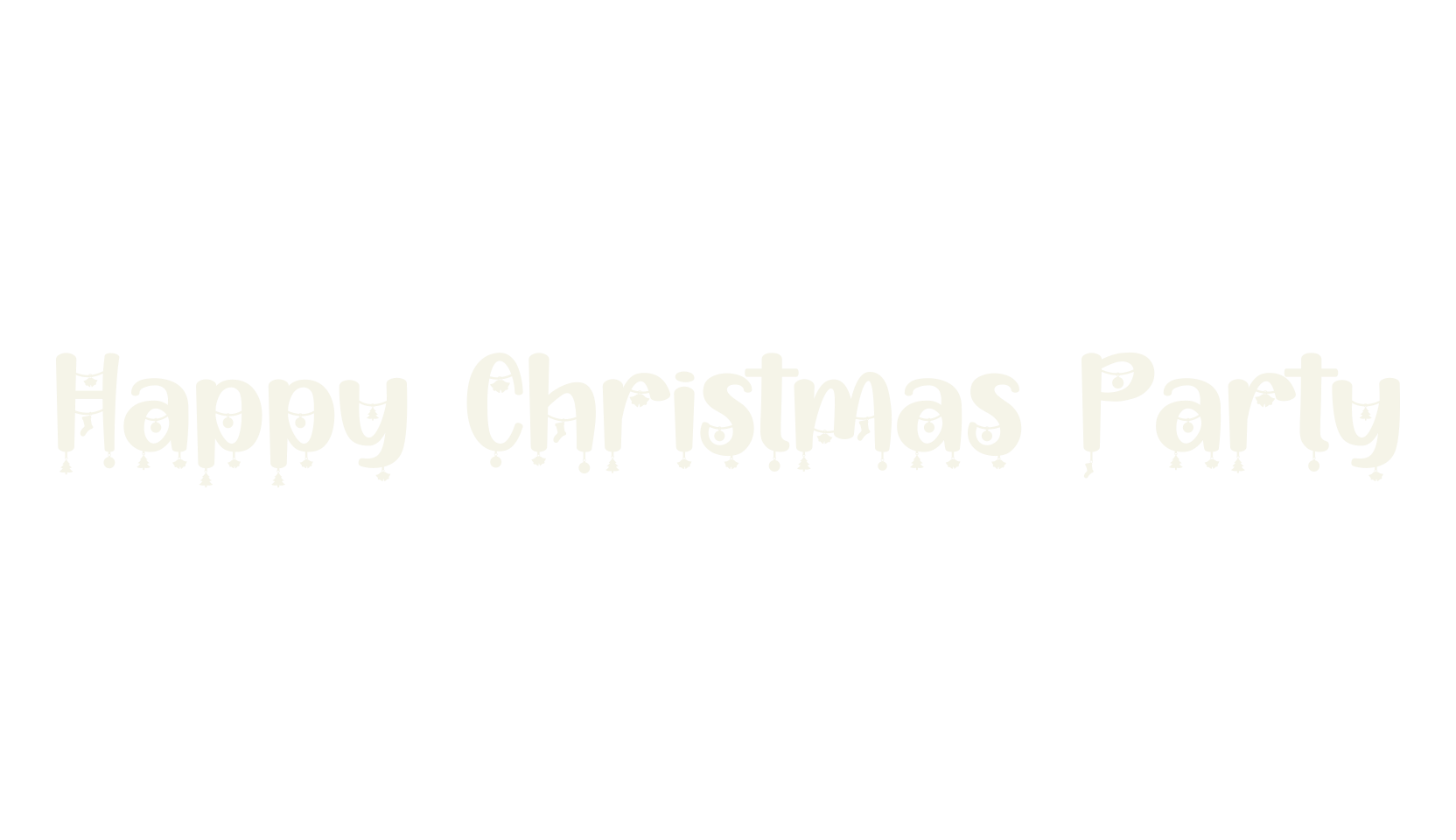 Happy Christmas Party, display market font preview