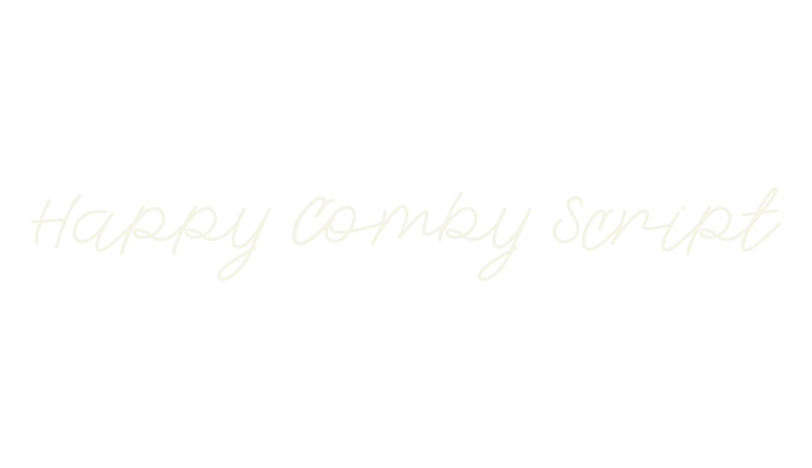 Happy Comby Script, fashion script font preview