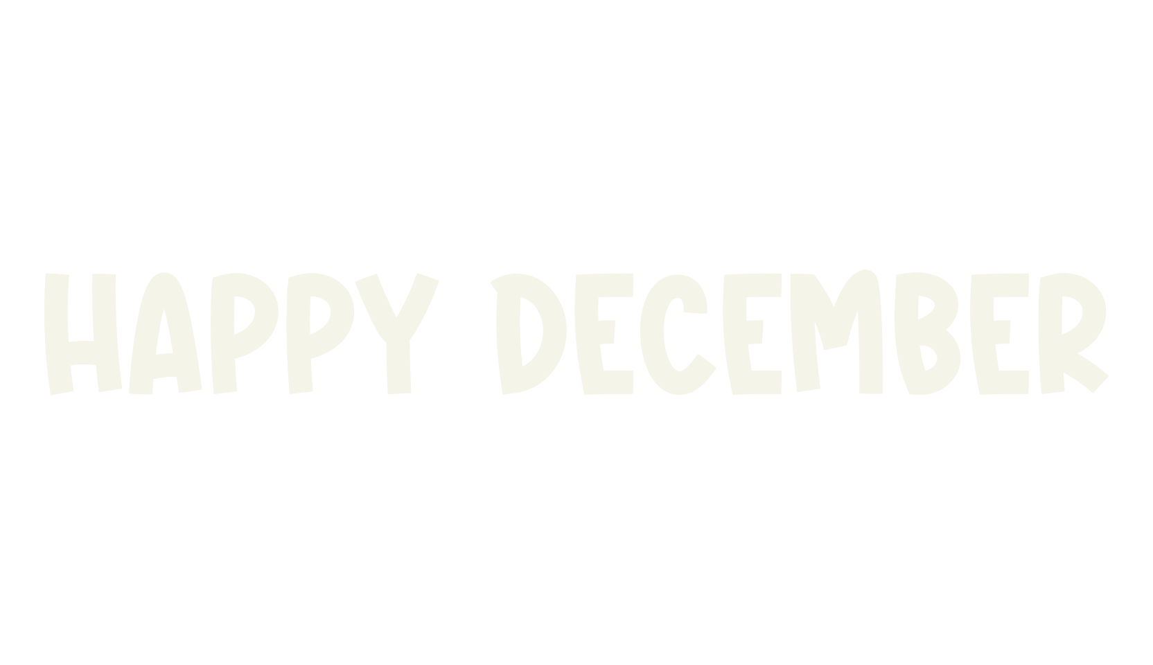 Happy December, script font preview