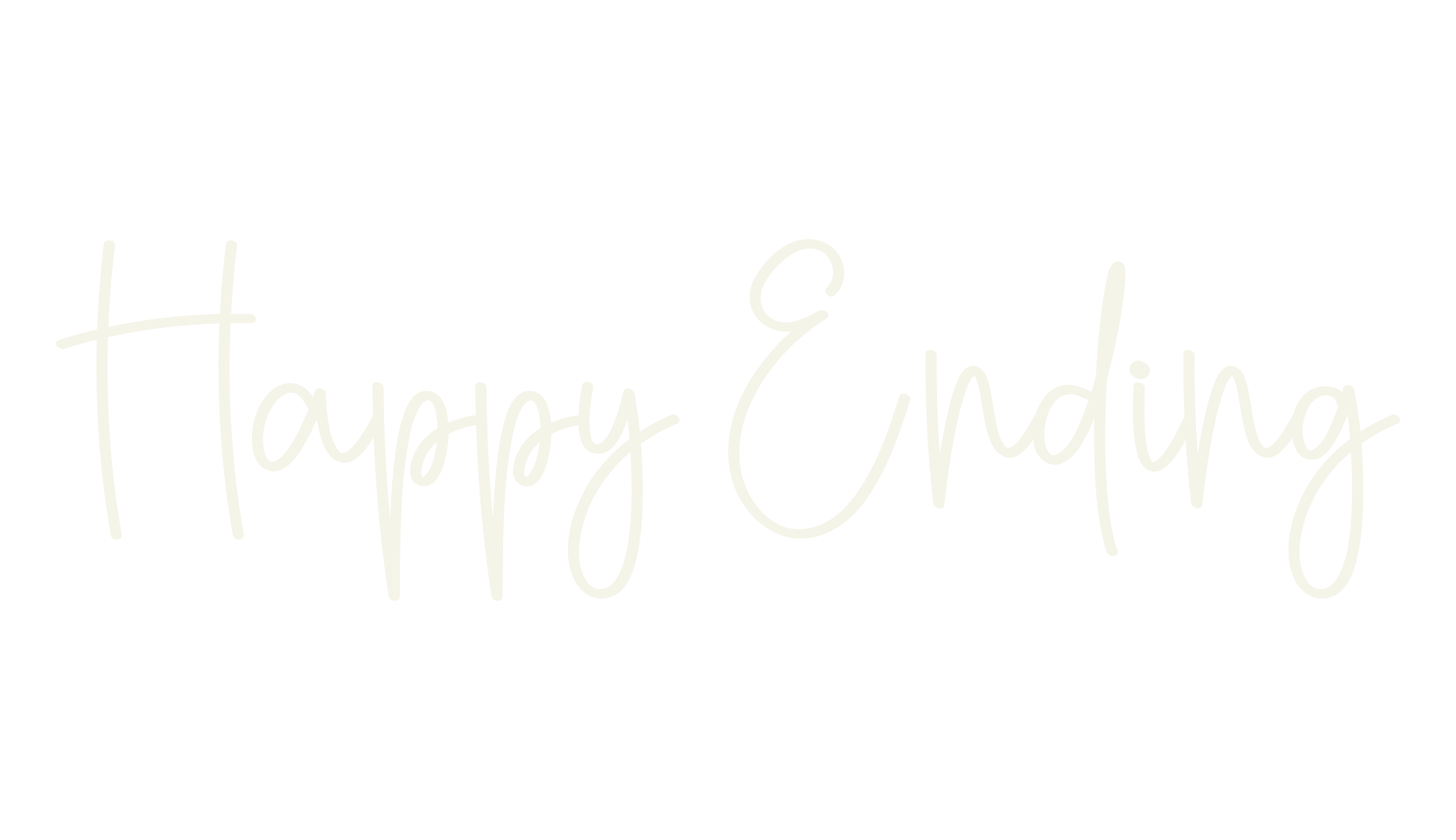 Happy Ending, calligraphy font preview