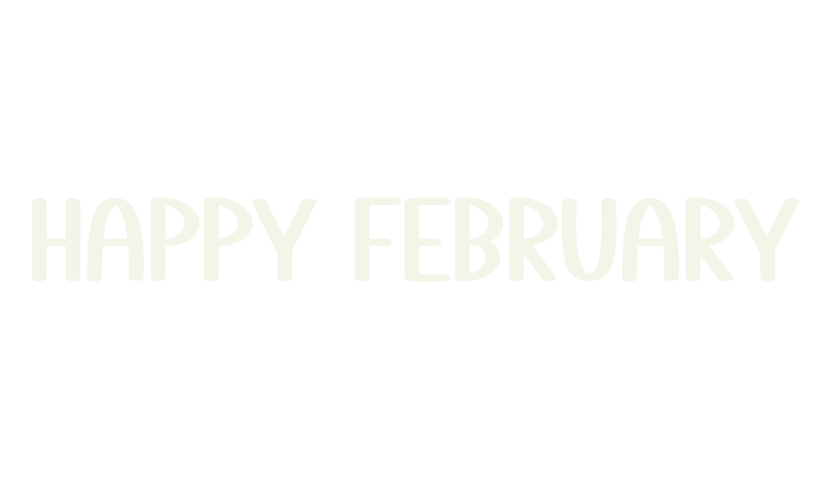 Happy February, fashion script font preview