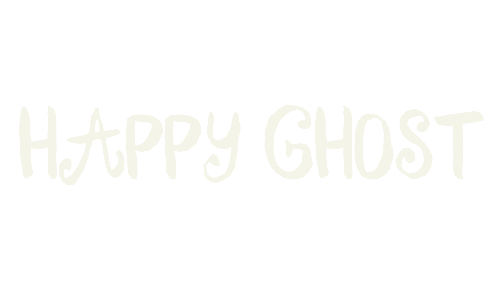 Happy Ghost, halloween font preview