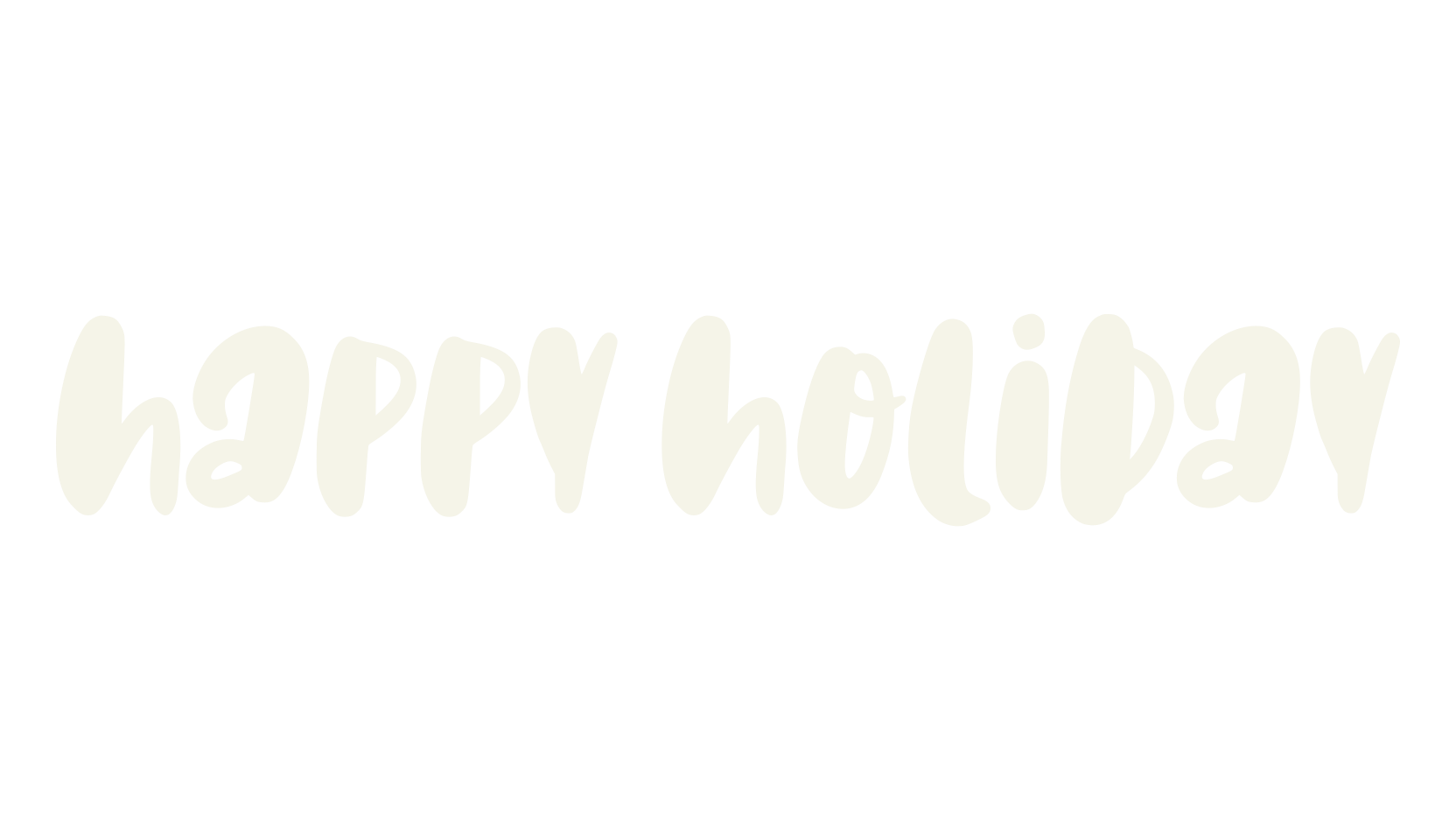 Happy Holiday, cute font preview