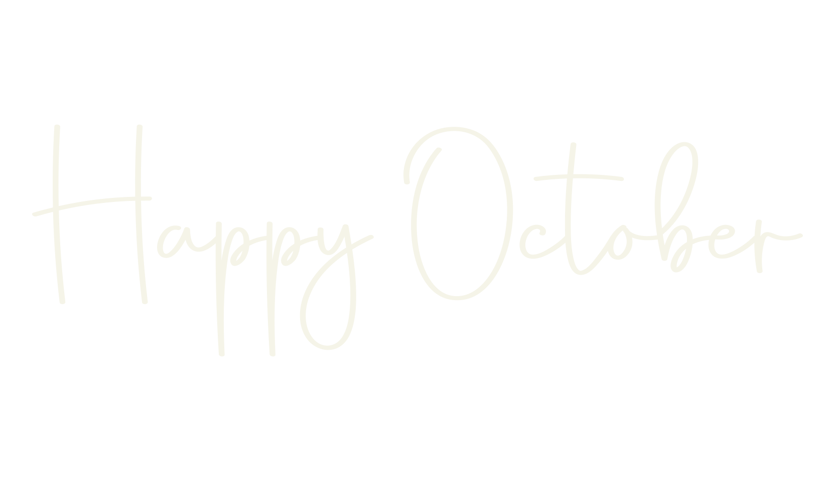 Happy October, calligraphy font preview