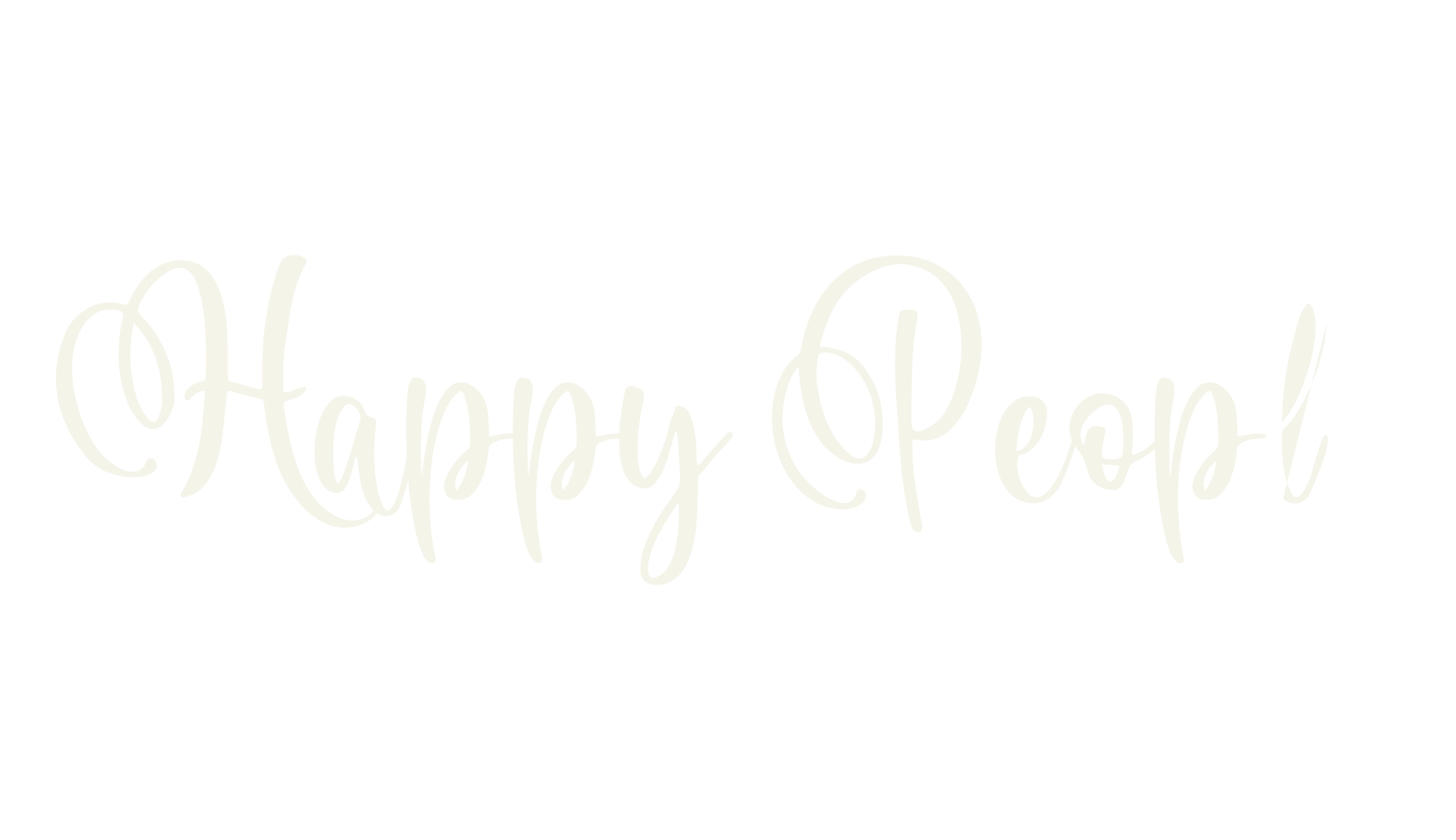 Happy People, cursive font preview