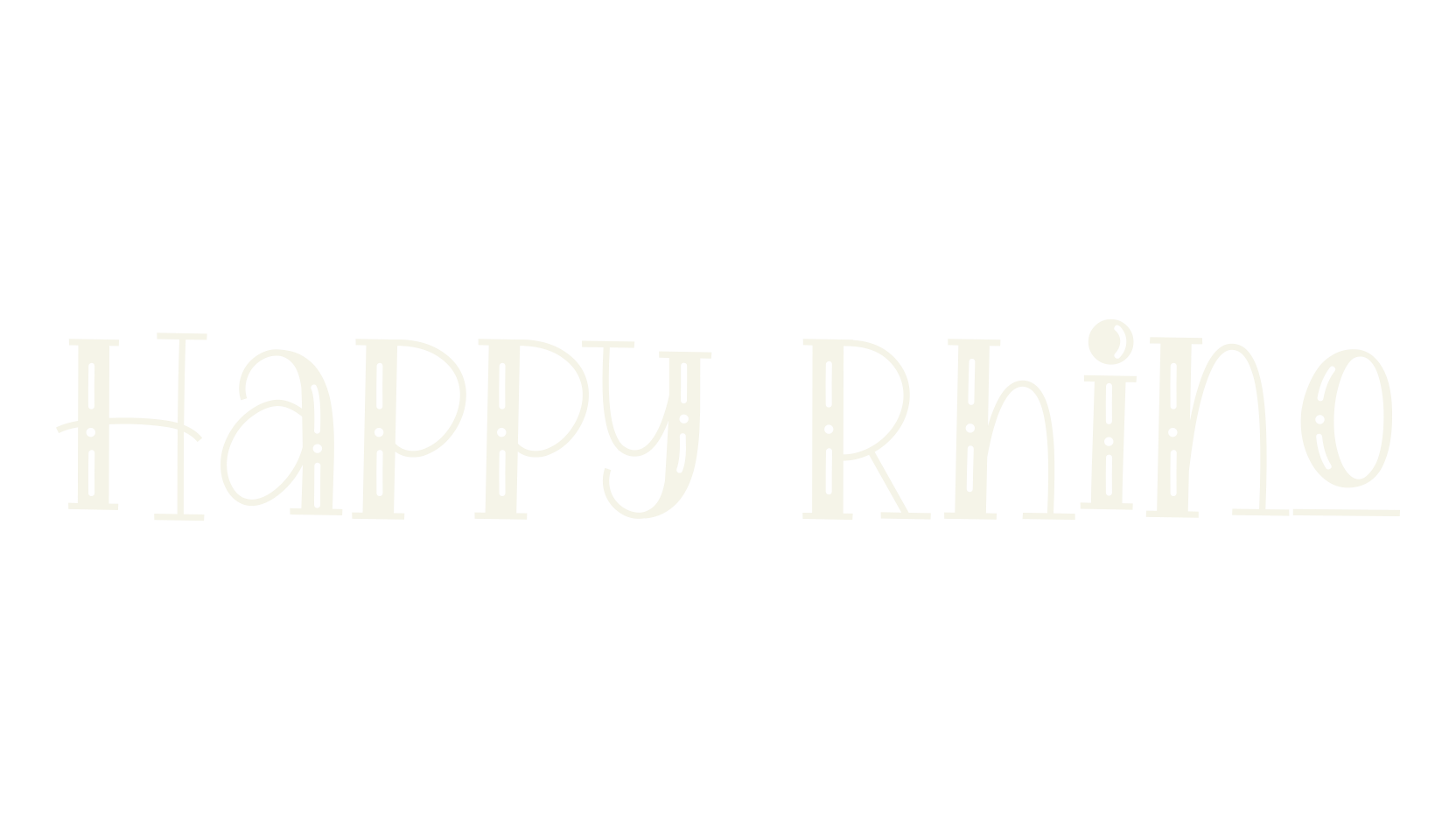 Happy Rhino, lettering font preview