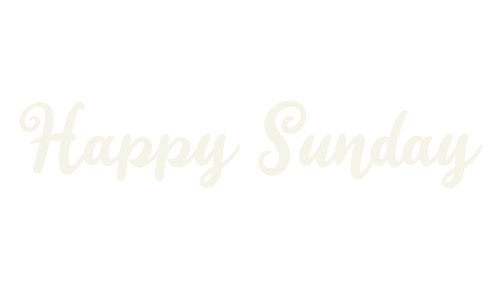 Happy Sunday, calligraphy font preview