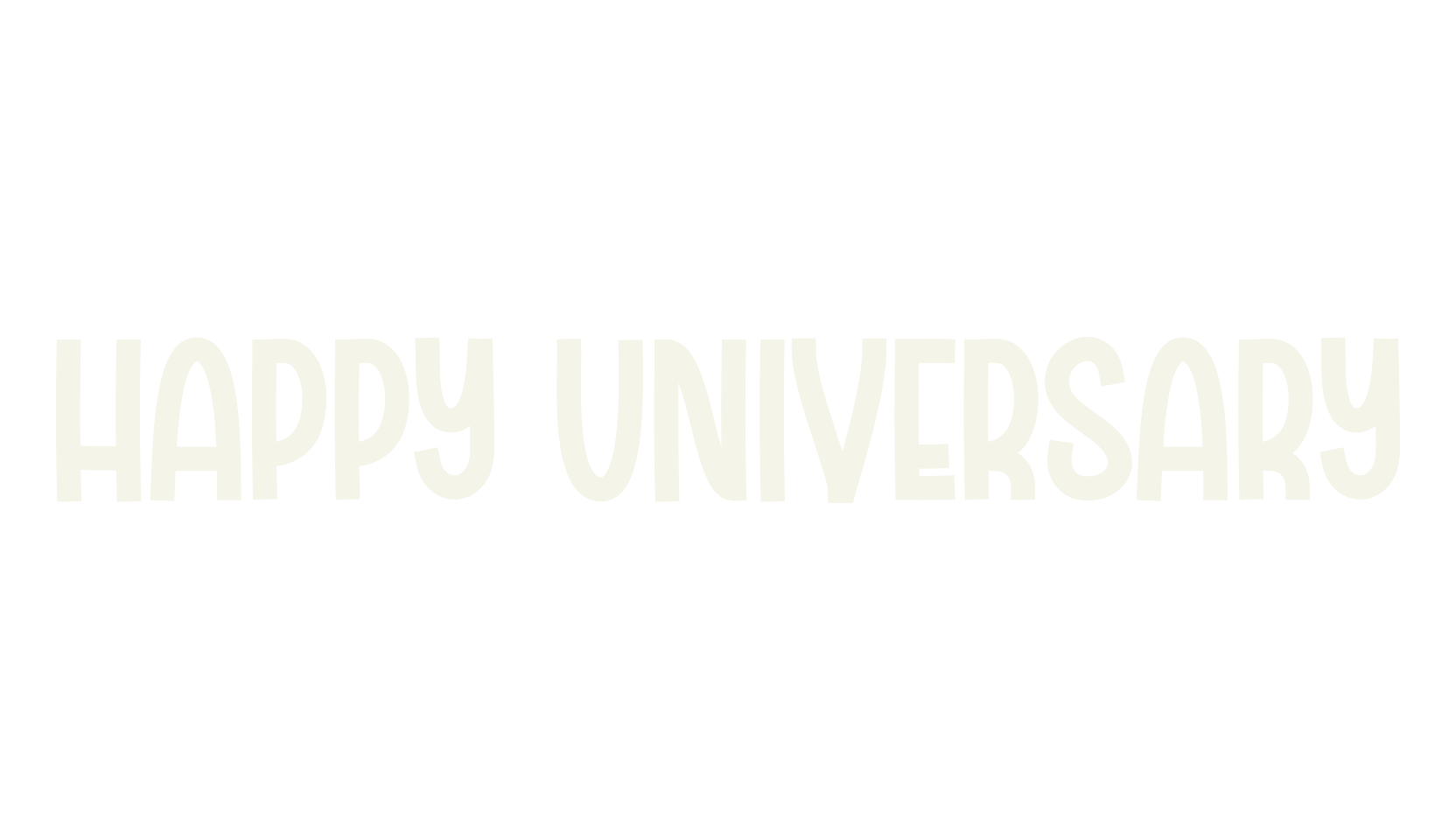 Happy Universary, modern font preview