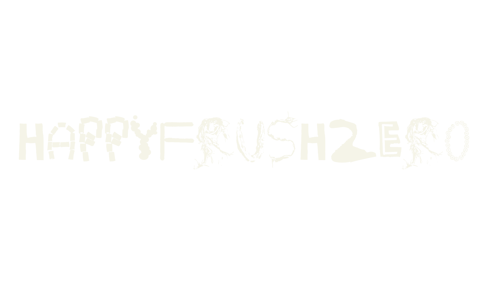 HappyFrushZero, grunge font preview