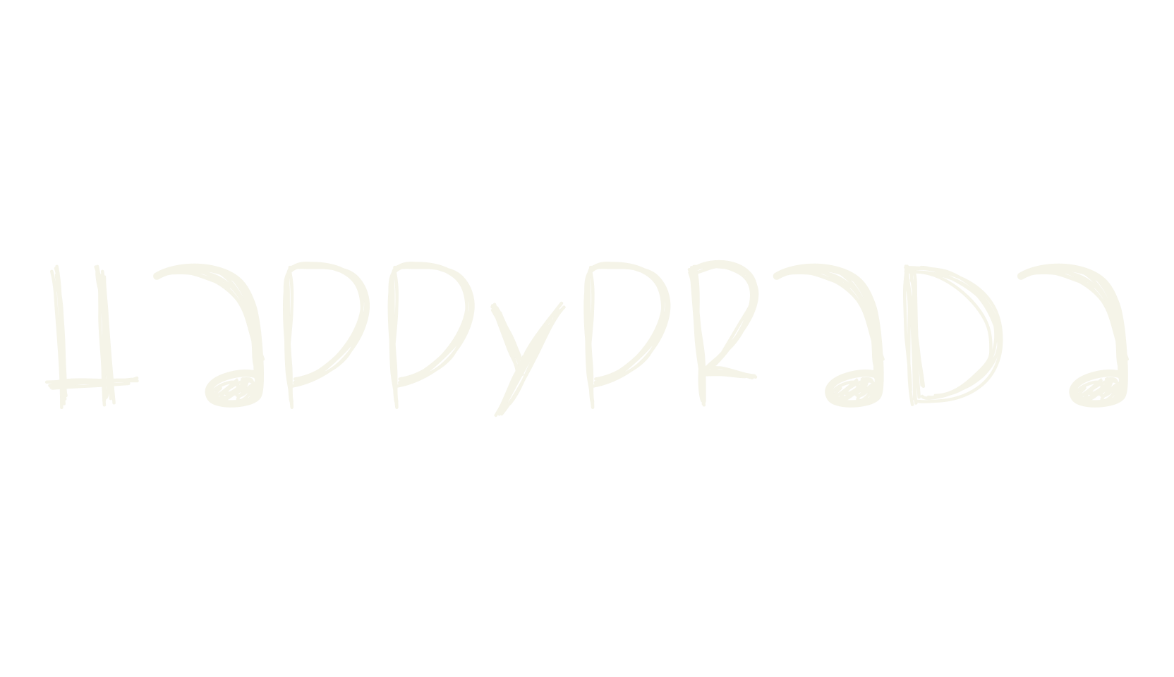 HappyPrada, handwritten font preview