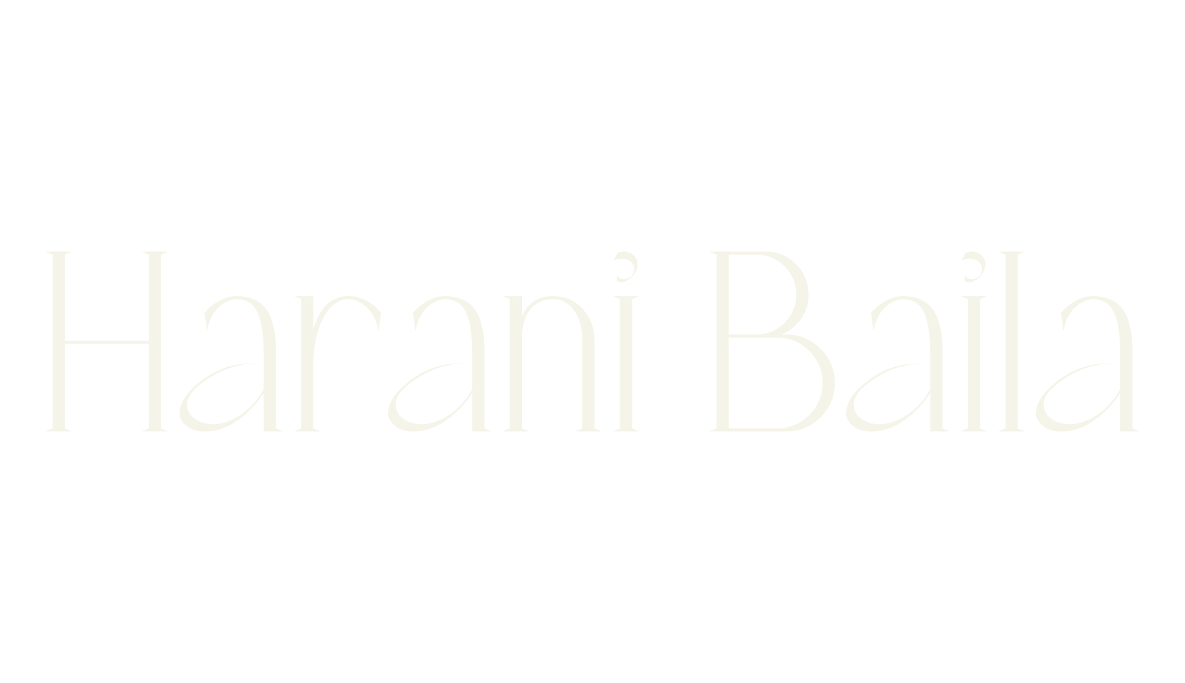 Harani Baila, modern font preview