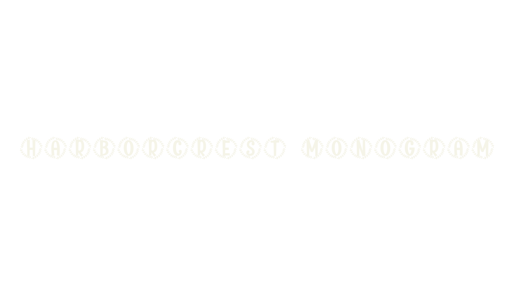 Harborcrest Monogram, monogram font preview