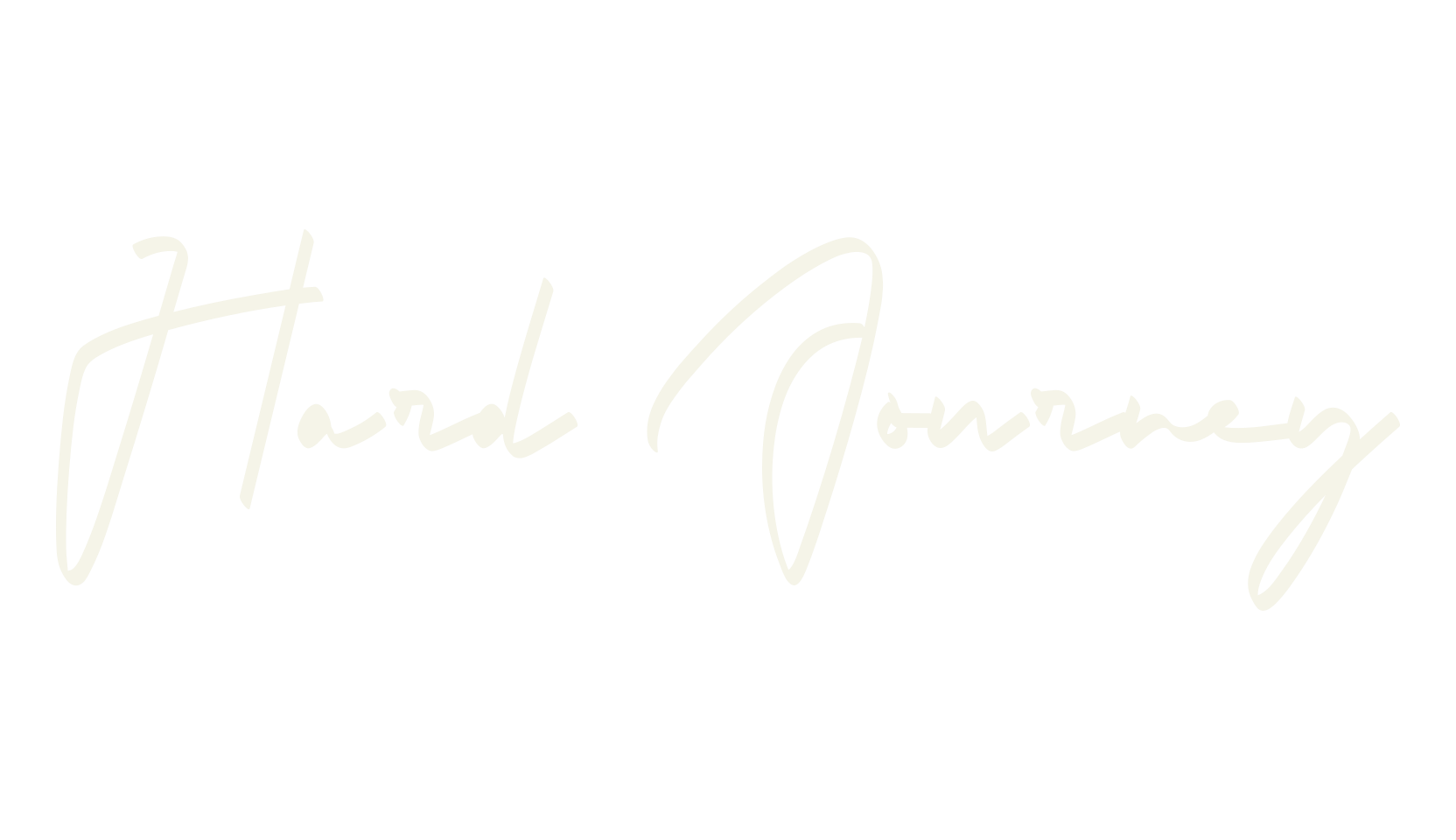 Hard Journey, calligraphy font preview