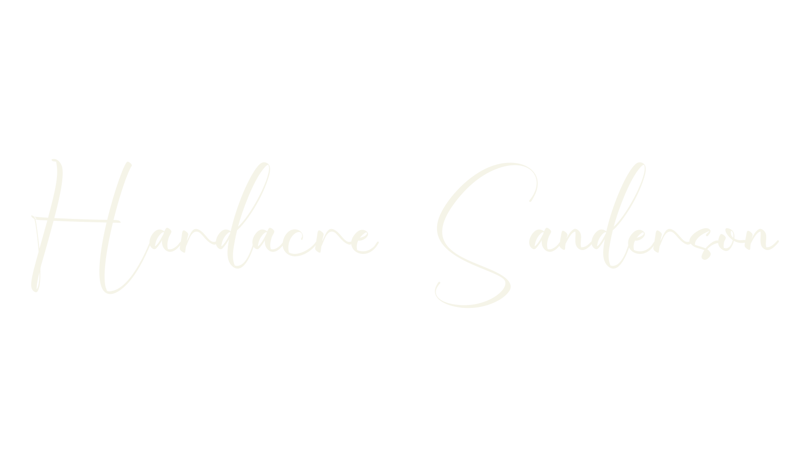 Hardacre Sanderson, calligraphy font preview