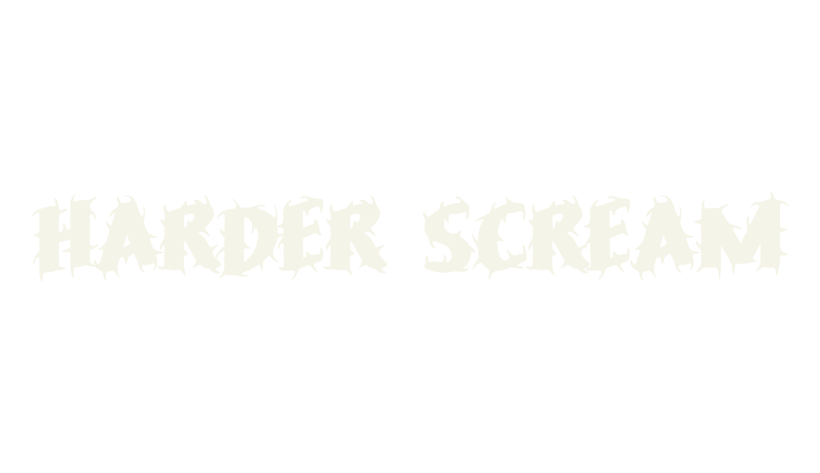 Harder Scream, blackletter font preview