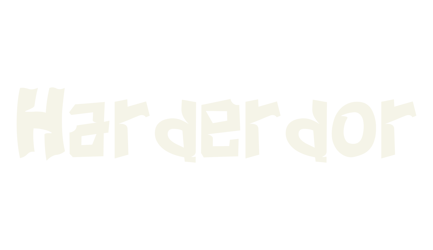 Harderdor, cartoon font preview