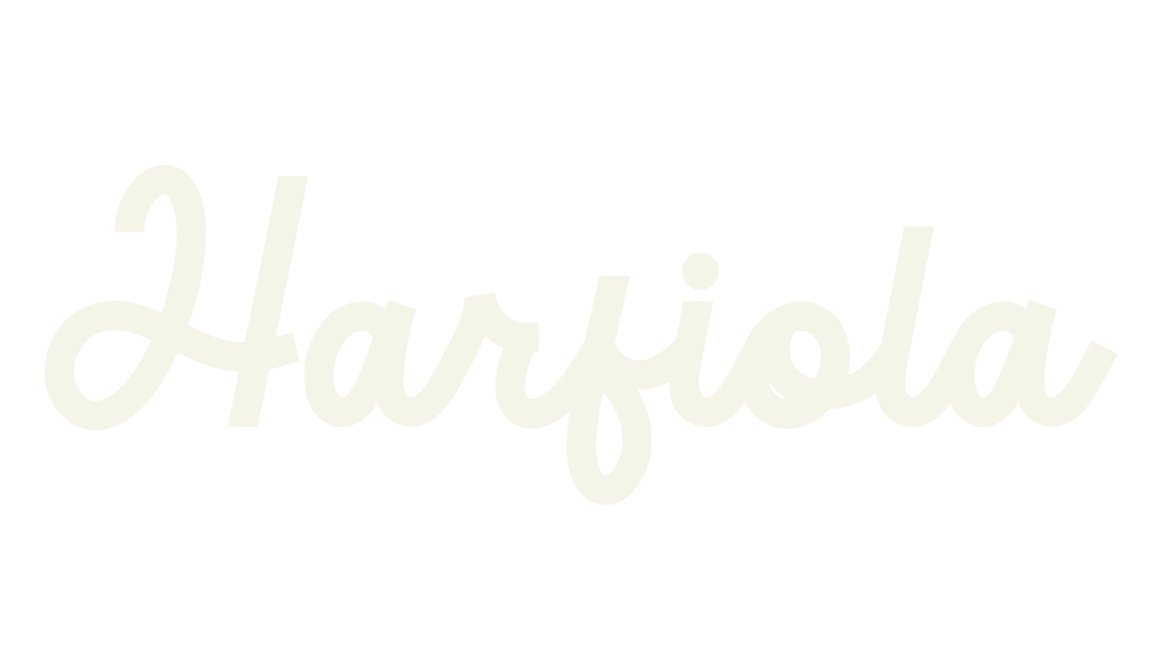 Harfiola, cursive font preview