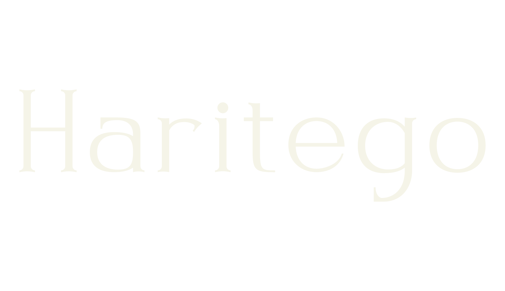 Haritego, type font preview