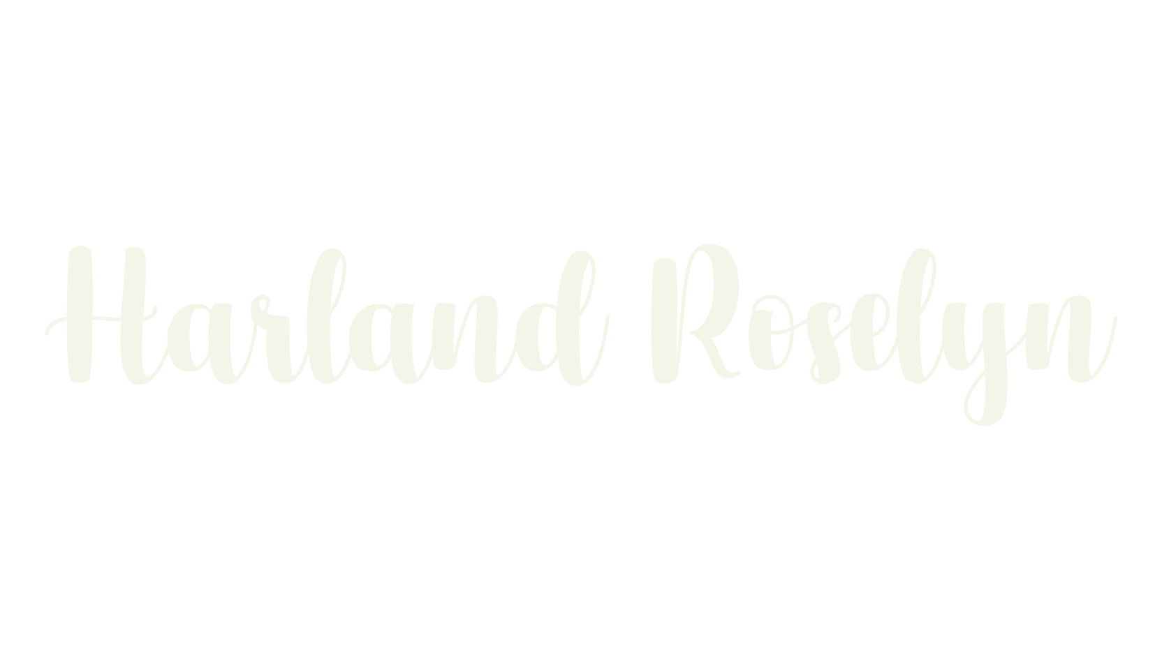 Harland Roselyn, calligraphy font preview