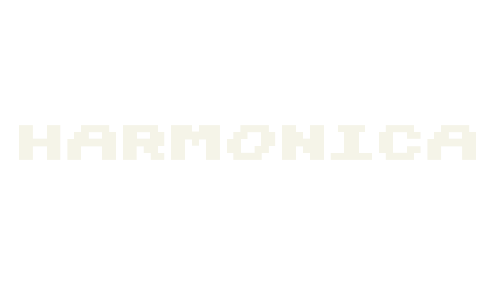 Harmonica, pixel font preview