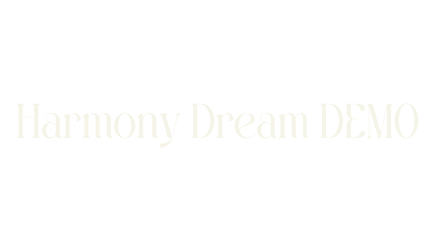 Harmony Dream DEMO, serif font preview
