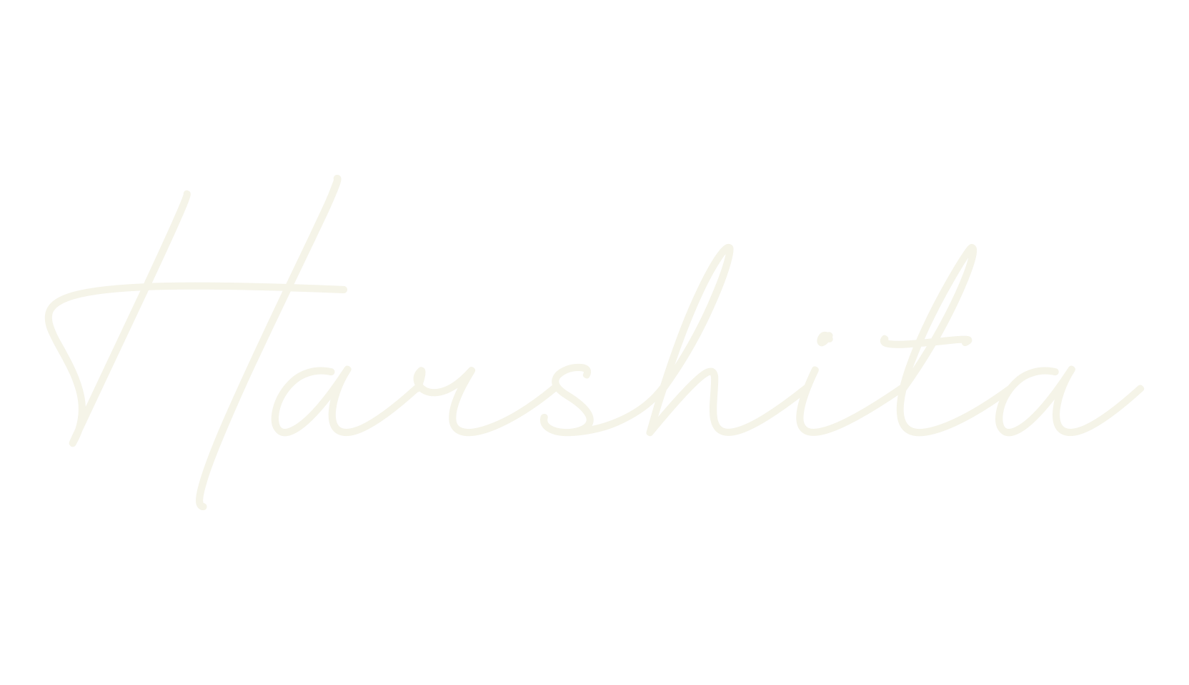 Harshita, cursive font preview