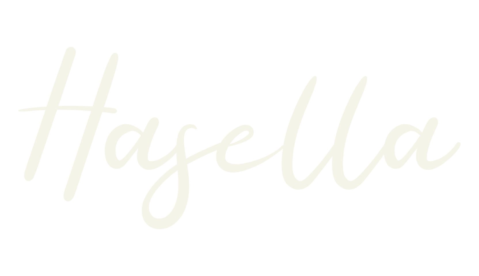 Hasella, cursive font preview