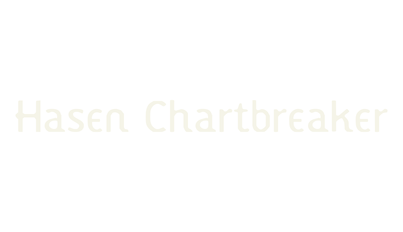 Hasen Chartbreaker, basic font preview