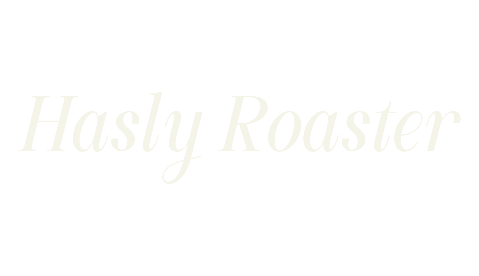 Hasly Roaster, album cover font preview