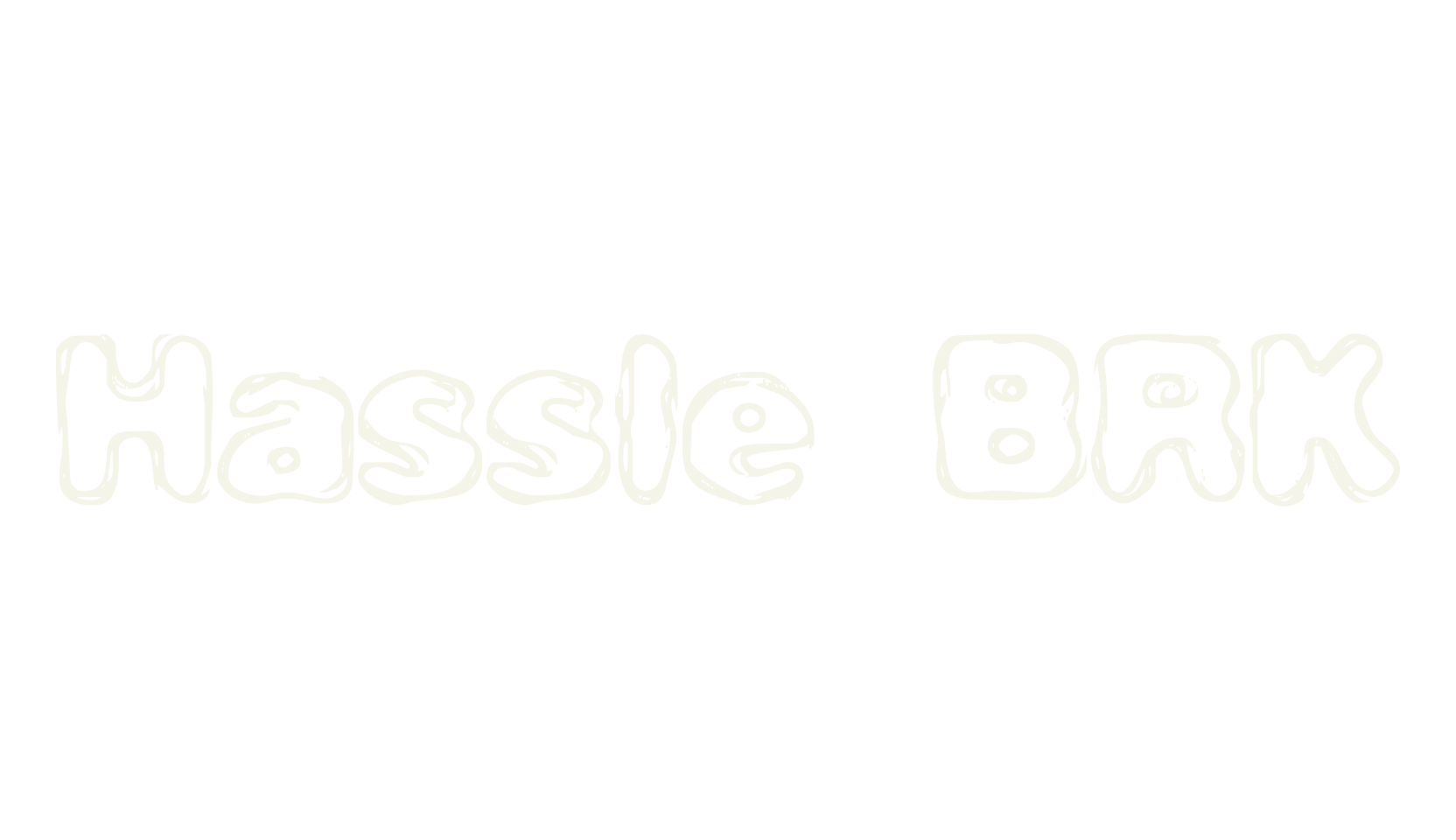 Hassle BRK, hollow font preview